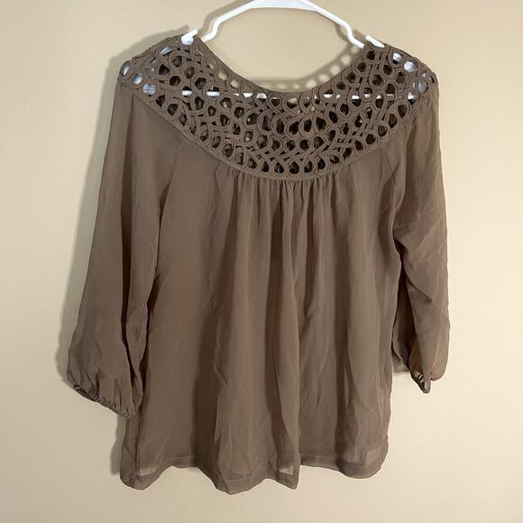 Umgee sheer brown top - Picture 1 of 3